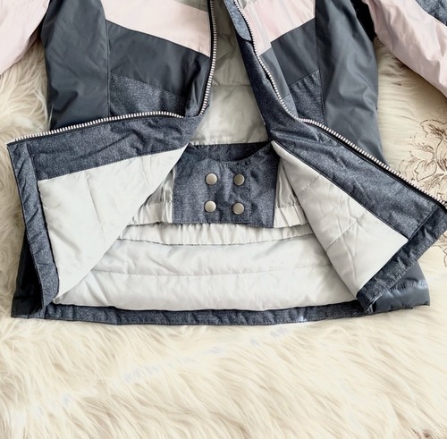Free Country Girls Pink/Gray Water Resistant Puffer Jacket NWT Size 14 - 第 7/12 張圖片