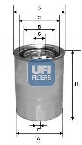 Fuel filter Filter Insert 24.327.00 UFI for NISSAN SUNNY   SUNNY   Traveller - Image 3