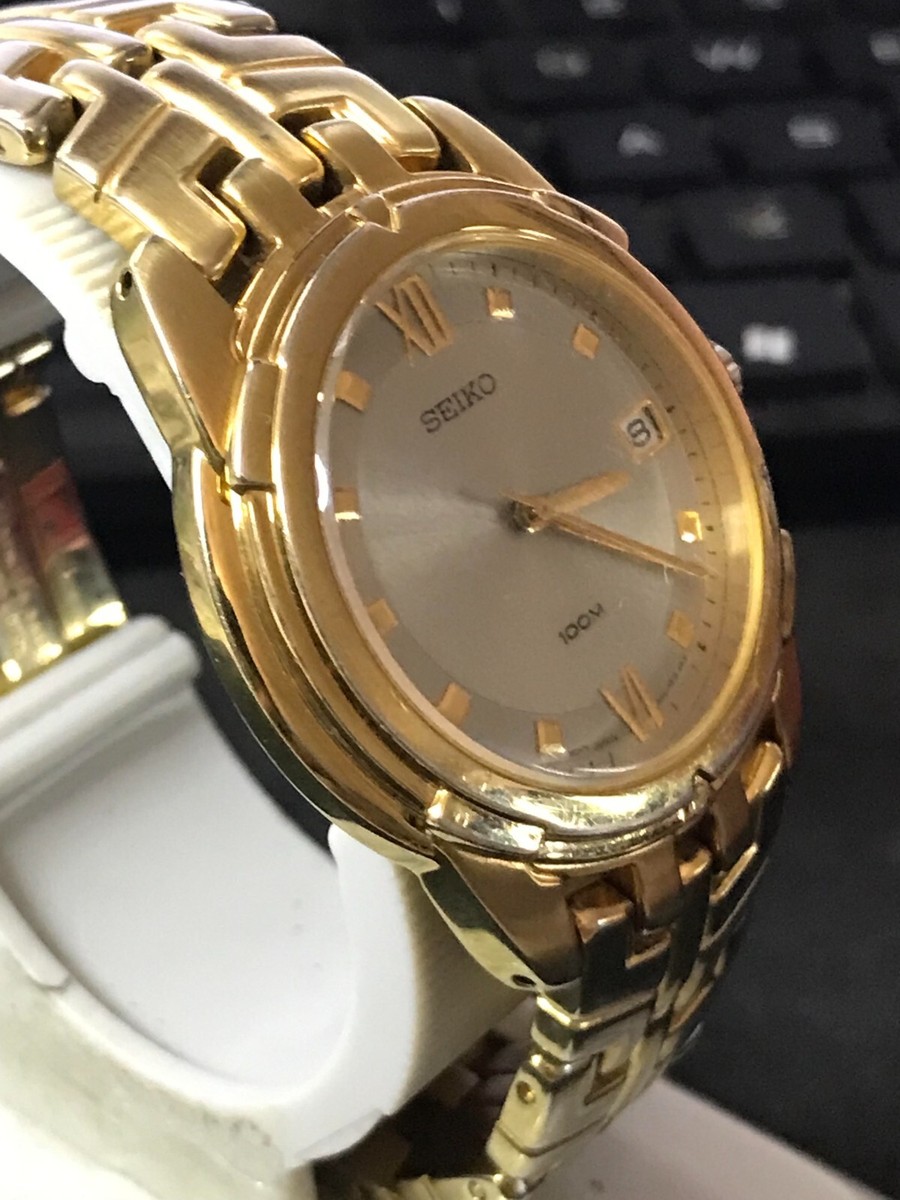 SEIKO VINTAGE クォーツ 金 ゴールド スモセコ 腕時計 レディース