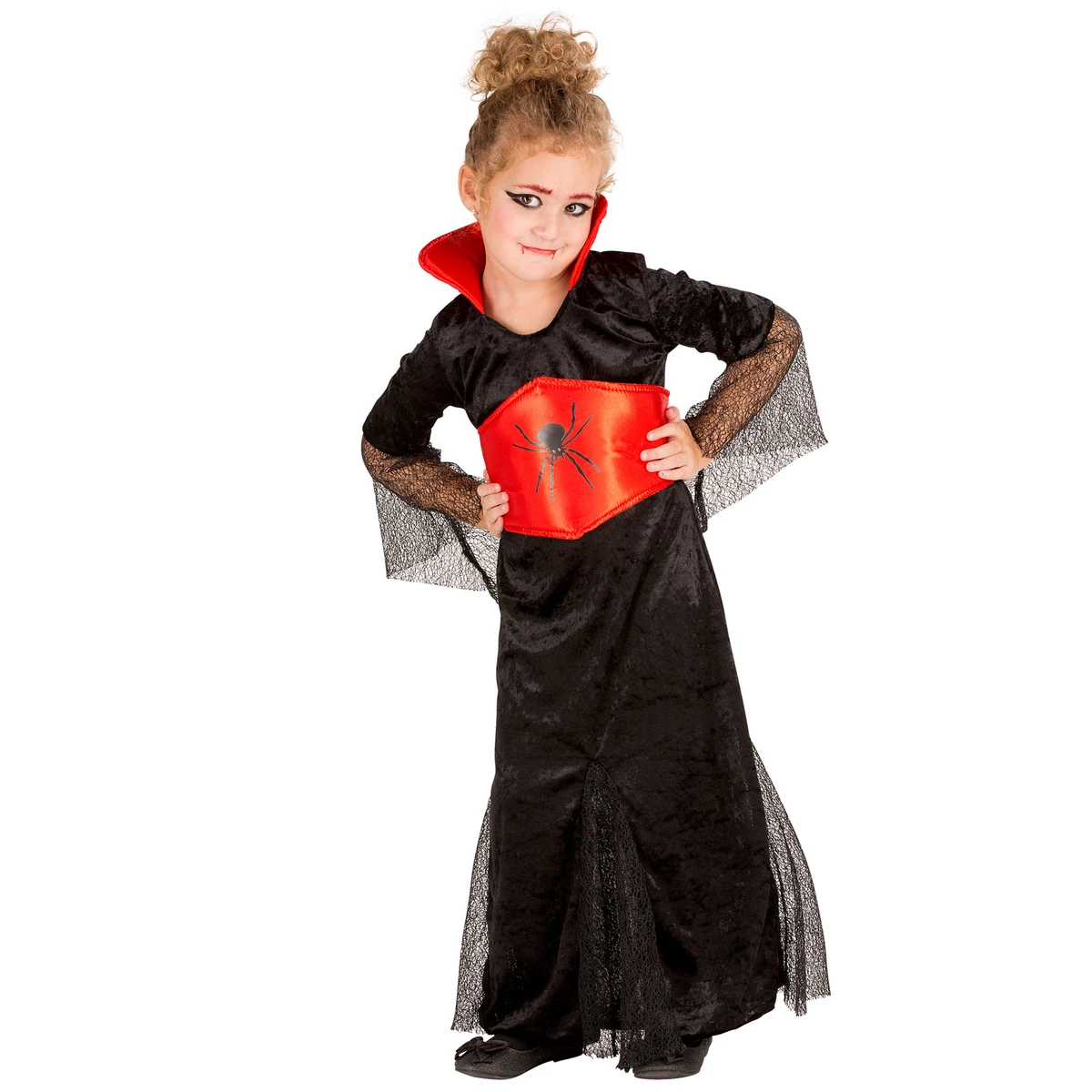 CARNEVALE HALLOWEEN COSTUME VESTITO VAMPIRO BAMBINO 8/10 ANNI