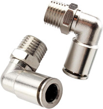 Brass BPL Push to Connect Air Fittings Elbow 1/4" Tube OD X 1/4" NPT Male 90° De