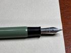 2 VINTAGE ESTERBROOK FOUNTAIN PEN DESK SET GREEN & BLACK  8 BALL BASE & PEN — photo 10