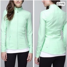Lululemon Forme Define Jacket Seaform Green Athletic Zip-Up Luon Size 8