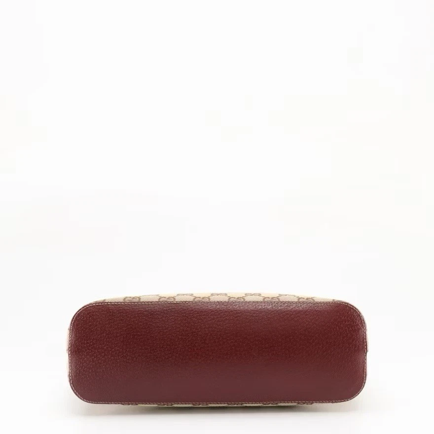 Bolso de Hombro Gucci Hobo en Lona GG y Cuero Borgoña Foto 4 de 4