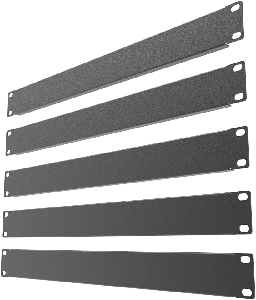5 Pack of 1U Blank Panel - Metal Rack Mount Filler Panel for 19in ...