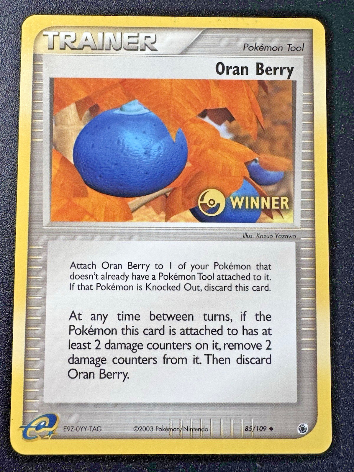 Winner Oran Berry 85/109 Ruby & Sapphire e-League Prize Pokemon Card Rare MP