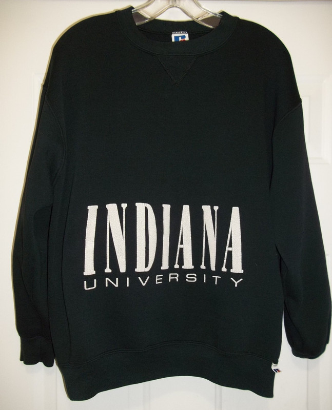 Vintage Russell Athletic Indiana University Men's XL Sweatshirt Made USA Black