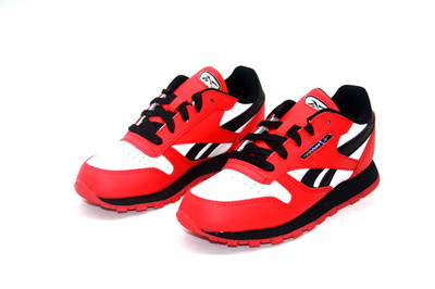REEBOK CLASSIC LEATHER RUNNING SHOE FW6830 RED/BLACK/WHITE LITTLE KIDS SNEAKER