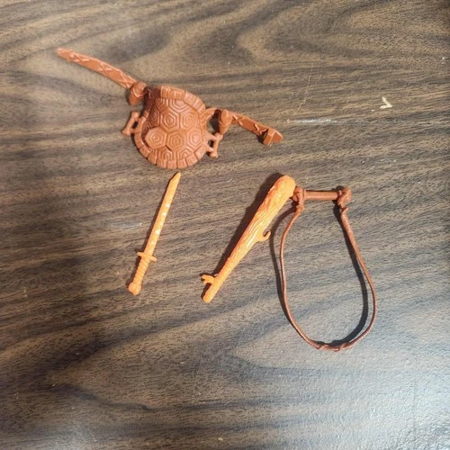 VTG 1992 TMNT Cave Turtle Leo and His Dingy Dino Complete Set Of Accessories B5