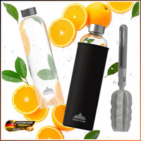 Trinkflasche Borosilikatglas 750Ml Auslaufsicher Mit NeoprenhüLle Sport