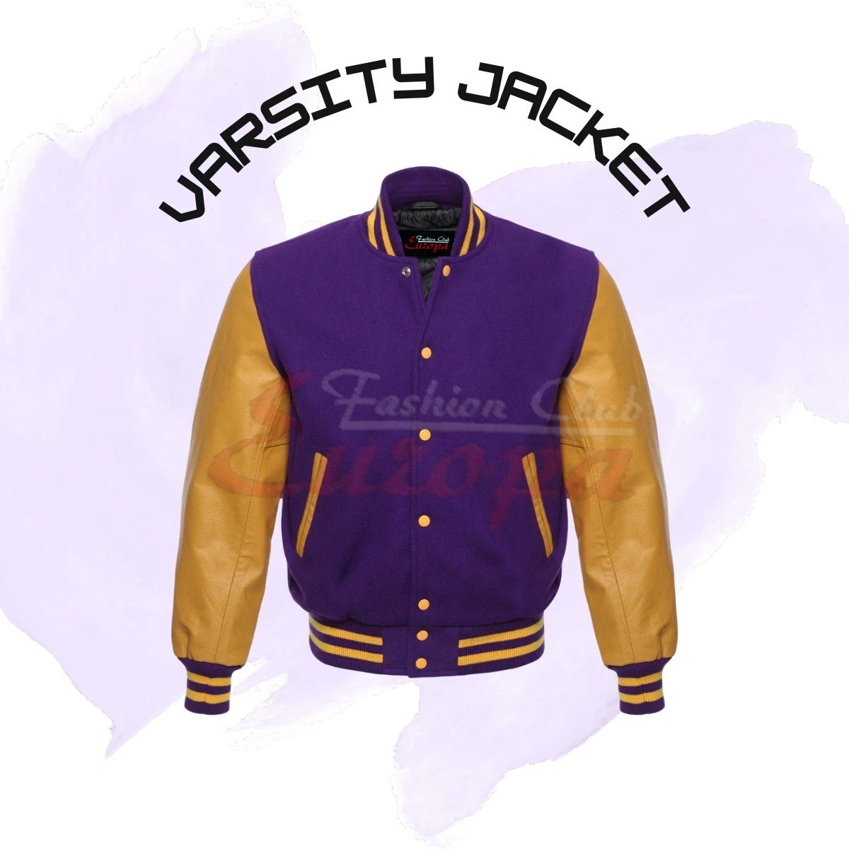 Varsity Bomber Letterman High Quality Wool Jacket Cowhide Leather Sleeve