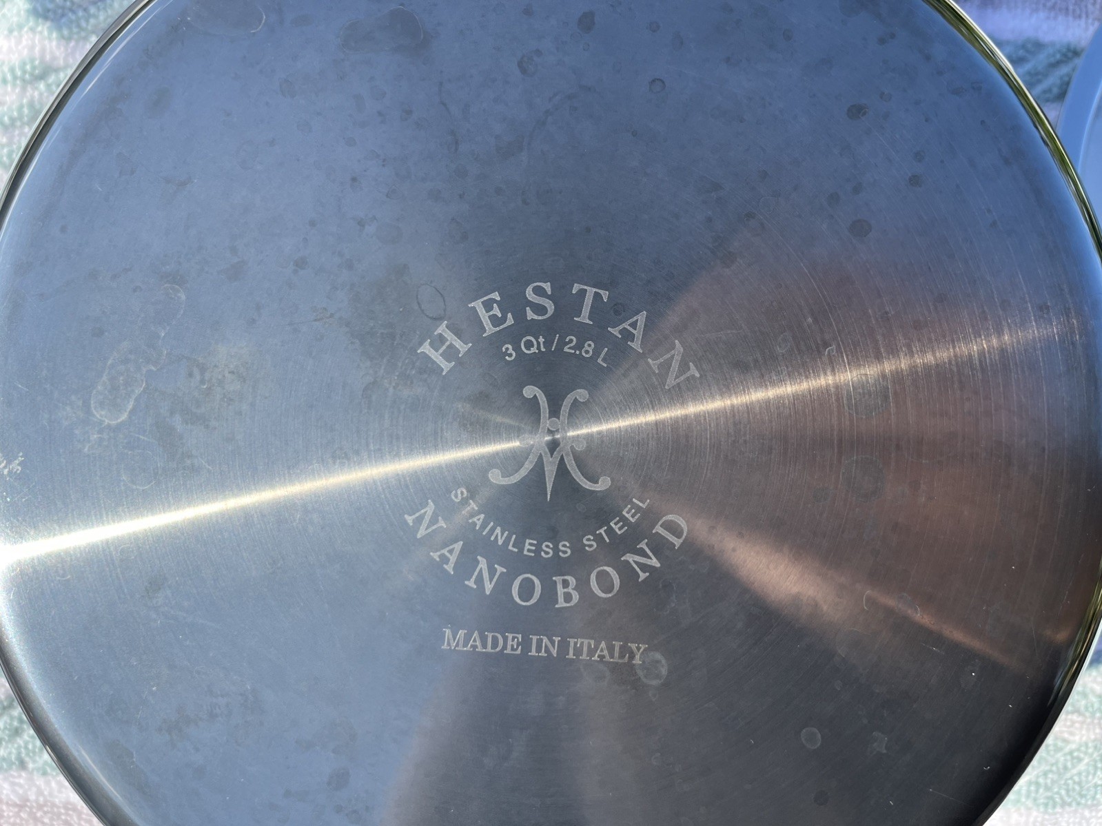Hestan NanoBond Stainless Multiply all clad, Titanium Gloss, 3 Qt Sauce Pan