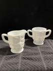 Westmoreland Milk Glass Creamer and Sugar Set – Grape Harvest Pattern Heavy — photo 1