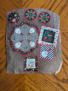 Christmas Panel for Table Topper and Mug Mats