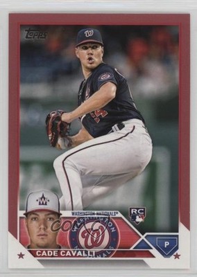 2023 Topps Series 1 Mother's Day Hot Pink 29/50 Cade Cavalli #320 Rookie RC w5p