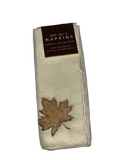 Bed Bath & Beyond Thanksgiving Burwell Leaf Cutwork Set Of 4 Napkins