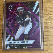 2021 PANINI CHRONICLES PHOENIX FERNANDO TATIS JR PURPLE VELOCITY PRIZM # 22