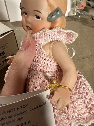 Artist Jeannie DiMauro Bisque "Elizabeth" Reproduction German Heubach Doll 8" - Picture 20 of 24