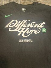 Boston Celtics 2025 NBA Playoffs - Different Here - Nike Black T-shirt - XL