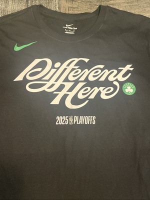 Boston Celtics 2025 NBA Playoffs - Different Here - Nike Black T