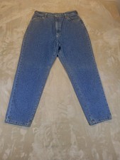 Vintage Lee Original Denim High Rise Tapered Classic Mom Jeans Size 32 26.5