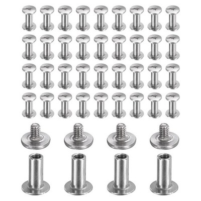40 Set Phillips Chicago Screw M2x7mm Binding Post Screw Silver