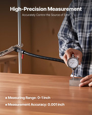 Dial Test Indicator with 360-Degree Flexible Arm and 360-Degree Locking Pliers,