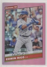 2020 Panini Donruss Retro 1986 Holo Pink Edwin Rios #249 Rookie RC 0c6