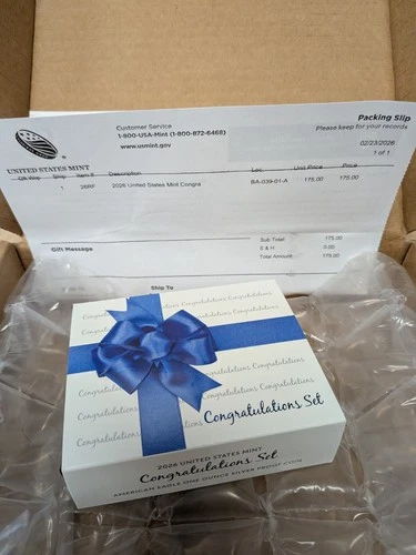 2026 Congratulations Set American Eagle 1oz Silver Proof Coin, Ready To Ship, ZQ