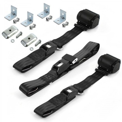 Buick Roadmaster 1957 - 1958 Standard 2pt BK Bench Seat Kit w/Brackets 3 Belts 