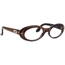 Gucci Sunglasses Frame Only GG 2413/N/S 4NR Brown on Black Oval Italy 52 19 135