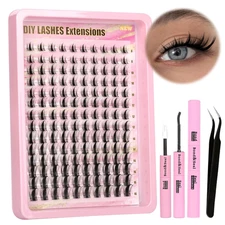 Lash Clusters Manga Lash Clusters Kit Clear Fairy Eyelash Clusters Wet-Look Spik