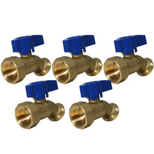 5 Pack XFITTING 3/4" Female Threaded Hose Bibb No Kink , Water Or Oil 125 PSI