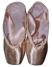 New Unbranded Pink Satin Pointe Shoes Size 37 US 6.5 Ballet Practice Costume Dan