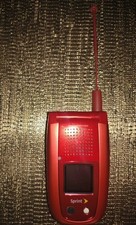 Red Vintage Sprint Sanyo MM-8300 2005 Mint-Works-No Charger