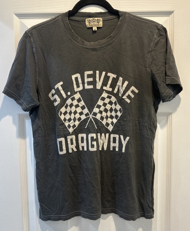 Vintage Juicy Couture Y2K Rare St Devine Dragway Print Graphic Tee Shirt Kitson