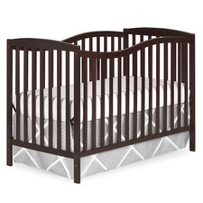 DREAM ON ME CHELSEA 5-IN-1 CONVERTIBLE CRIB IN ESPRESSO JPMA 680-ESP