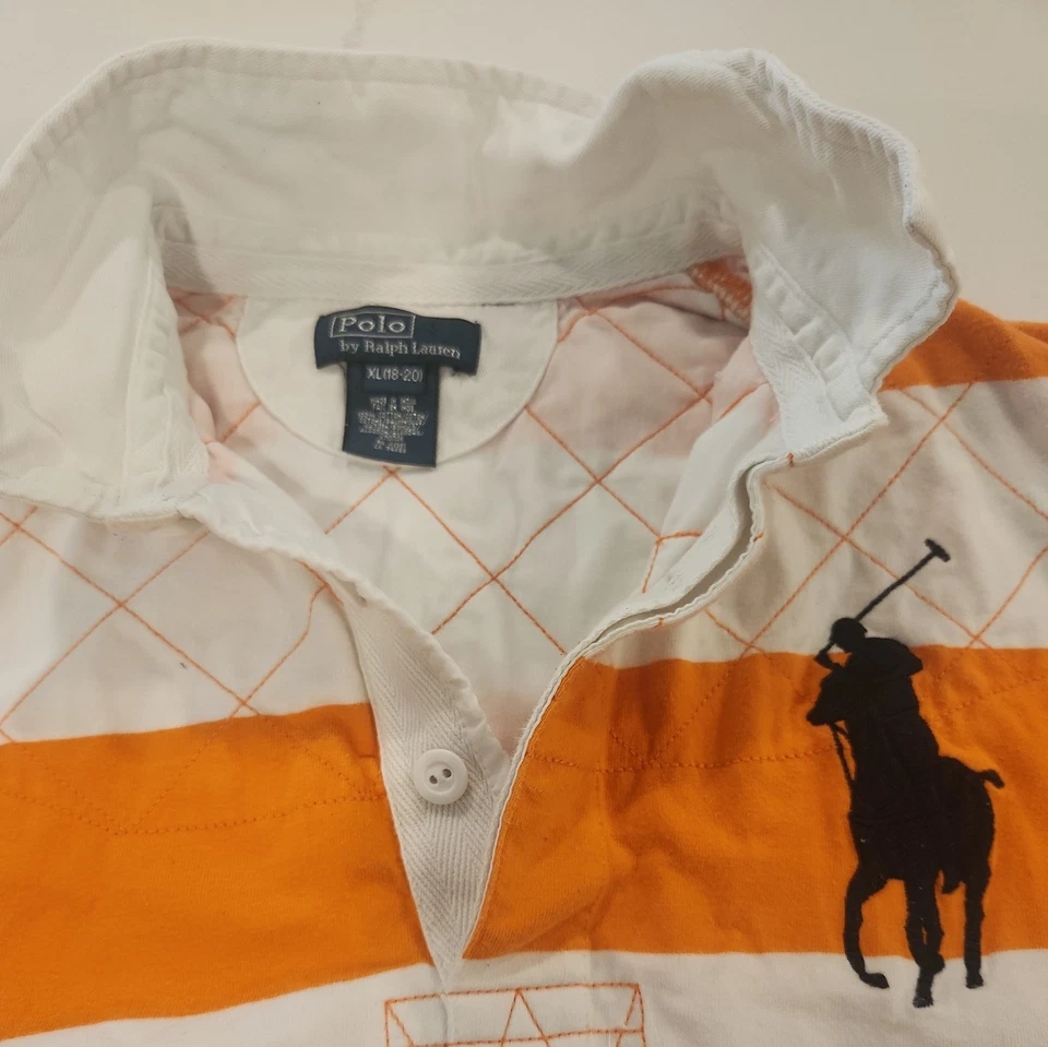 Ralph Lauren POLO por Ralph Lauren Big Pony Border Manga Larga Rugby XL 18-20 Foto 3 de 4