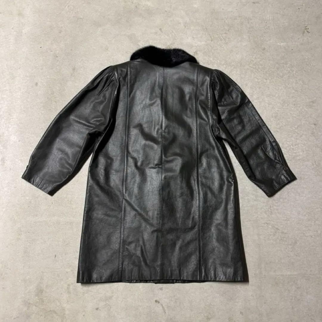 Vhtf 80S 90S Vintage Made In Japan Genuine Leather Mink Fur