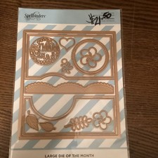 Spellbinders Large Die of the Month December 2018 MANY THANKS GATEFOLD