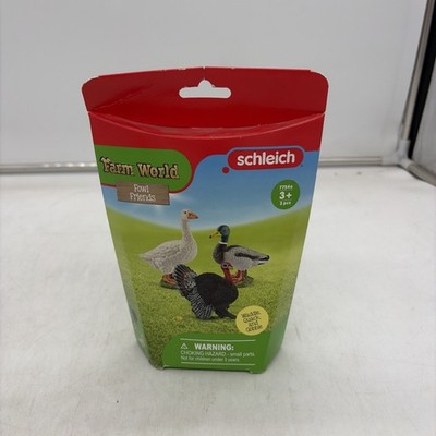 SCHLEICH~FARM WORLD~ITEM #77546~FOWL FRIENDS~GOOSE DUCK & TURKEY SET~NEW/BOX