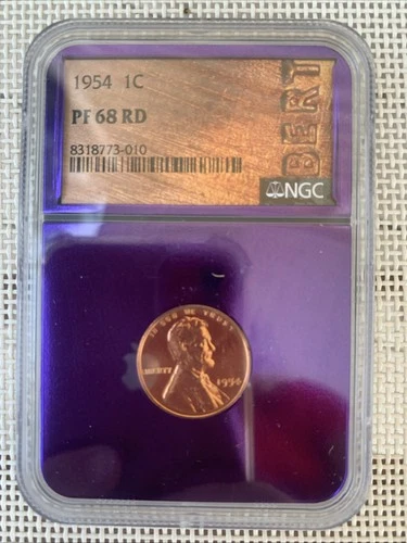 1954 Proof Lincoln Wheat Cent 1c | NGC PF 68 RD | Red Flashy Penny Surfaces!