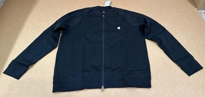Genuine Official Apple Relaxed Fit Varsity Jacket Store Employee Uniform - Black