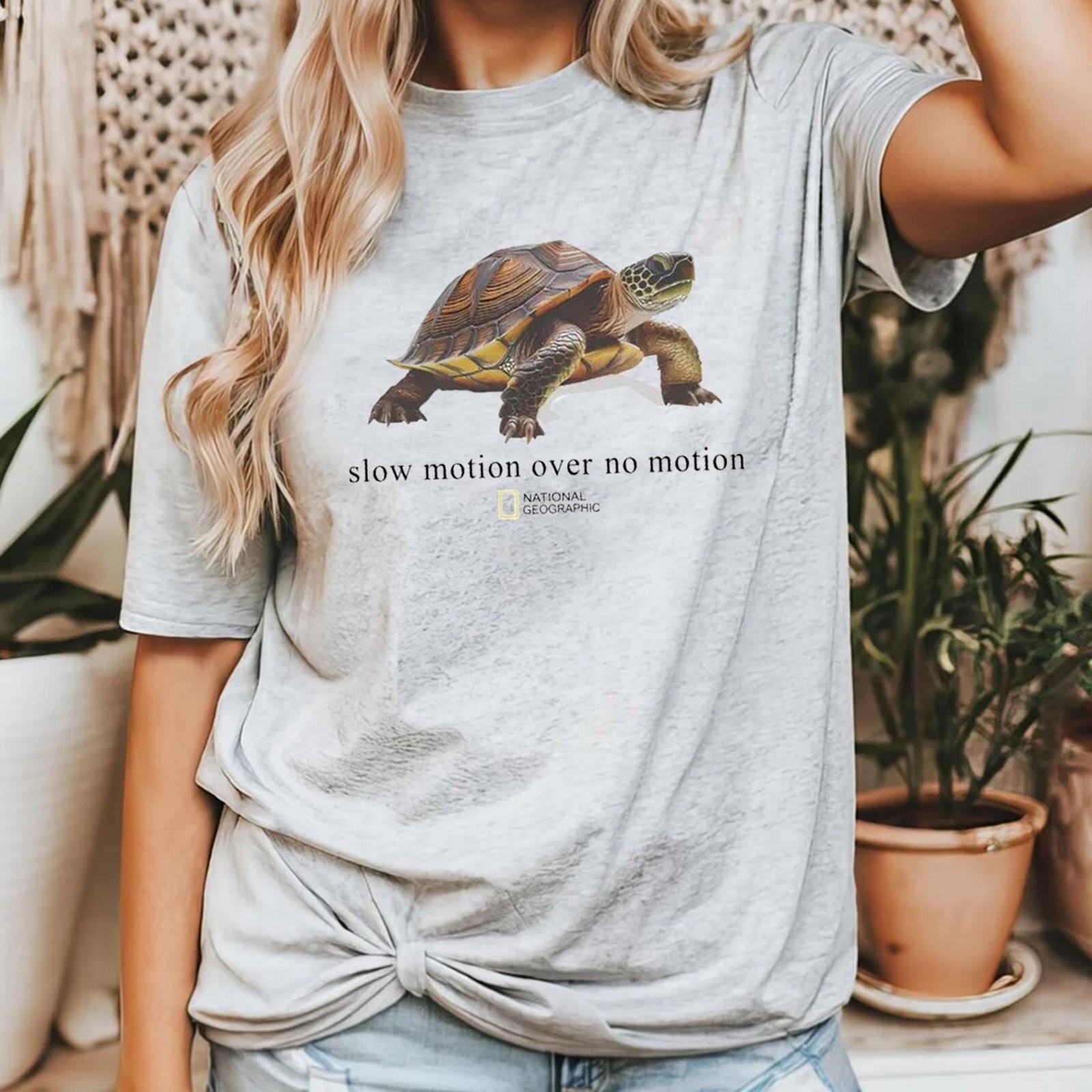 Vintage Retro Turtle Graphic Tee Mens Unisex Cotton T-Shirt Casual Cool Gift
