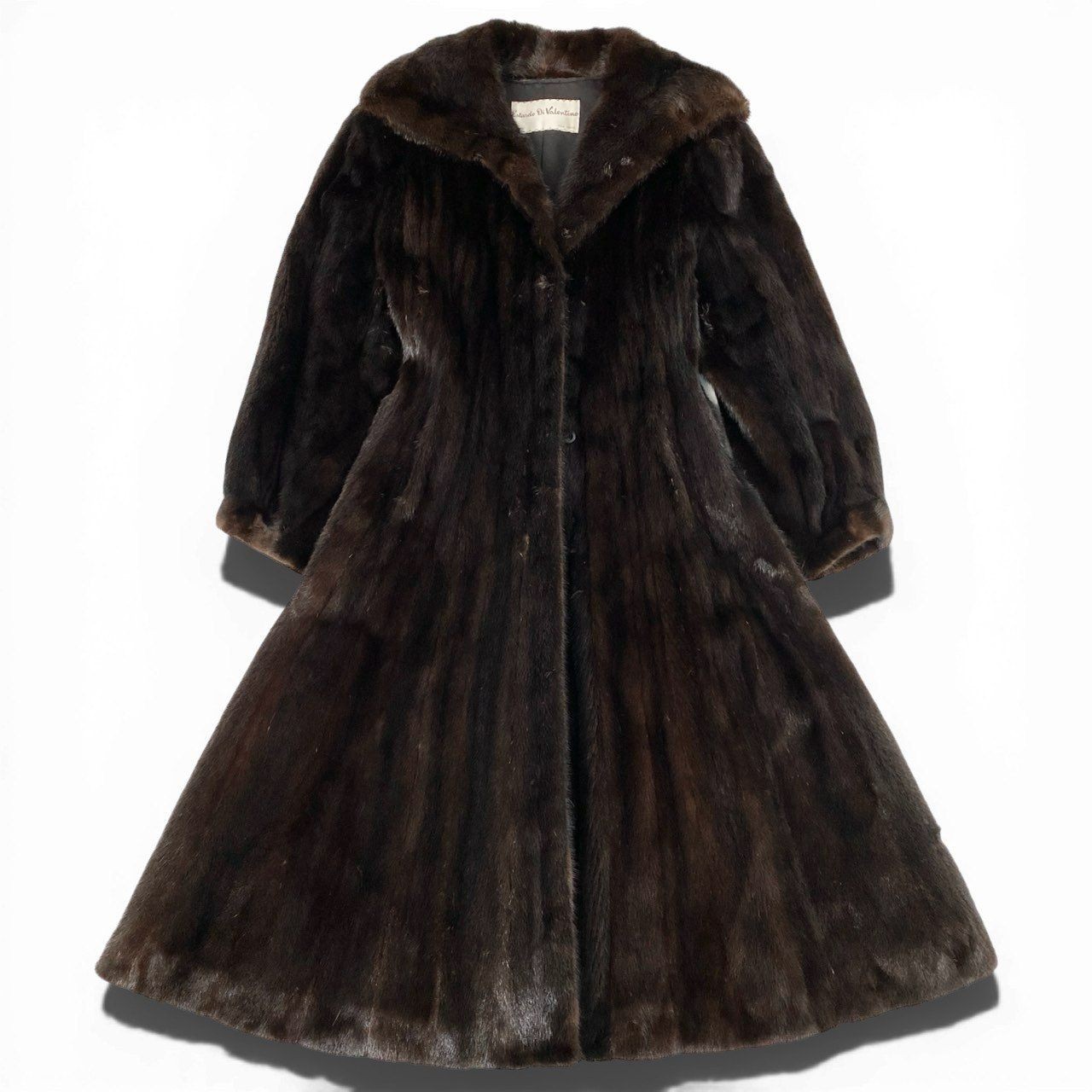 Estardo Di Valentino Mink Long Coat Dark Brown F Size Women Authentic From Japan thumbnail 22