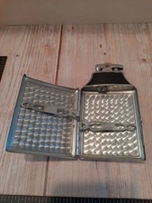 Vintage Ronson Lighter Cigarette Case Combo Black Enamel Art Deco Lighter Case