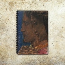 Willem van Konijnenburg Two Heads Art Spiral Notebook Ruled Line Journal
