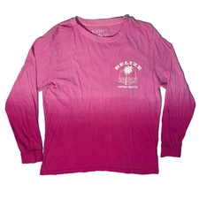 Belize Central American Pink Ombre Fade Long Sleeve Tshirt - M Summer Beach Tee