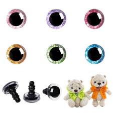 MUCUNNIA 200Pcs 10Mm Safety Eyes for Amigurumi with Washers Plastic Black Safety