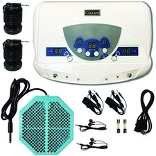 , Dual Ionic Ion Detox Aqua Foot Spa Chi Cleanse Machine with Mp3 Music Playe...